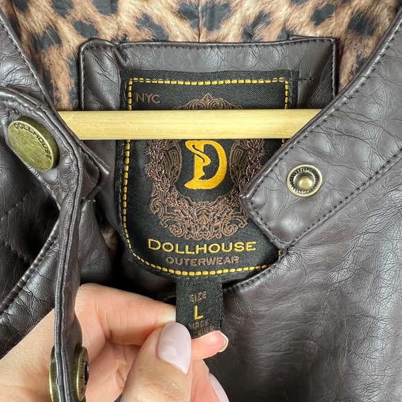 Dollhouse Jackets & Coats Doll House Womens Faux Leather Moto Biker